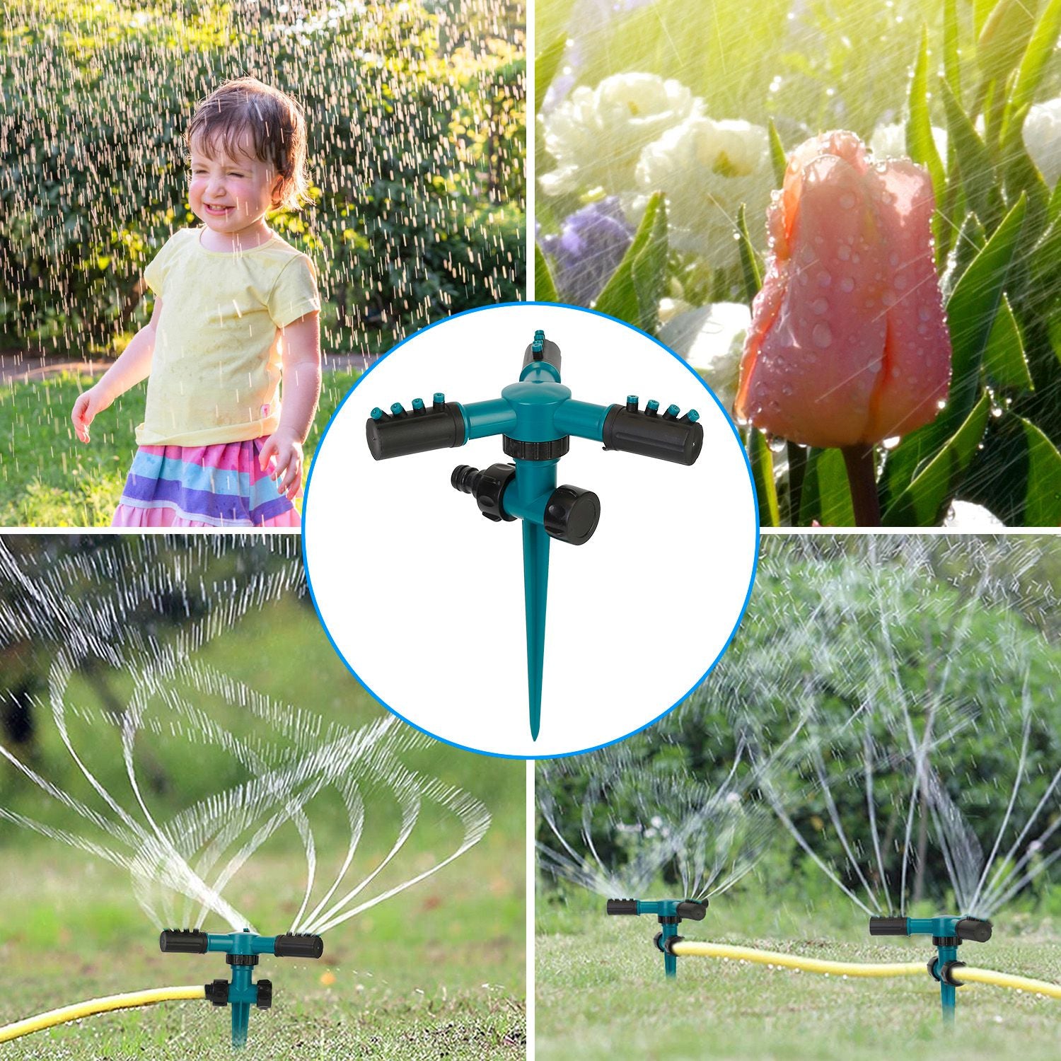 2-Pack: 360 Degree Rotatable Lawn Garden Sprinkler __stock:50 Garden & Patio refund_fee:1200