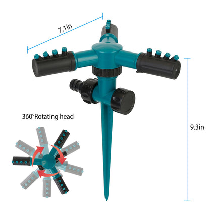 2-Pack: 360 Degree Rotatable Lawn Garden Sprinkler __stock:50 Garden & Patio refund_fee:1200