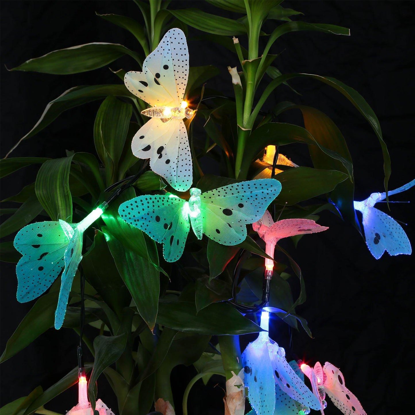 2-Pack: 3.8M Solar String Butterfly Lights __stock:150 refund_fee:1200 String & Fairy Lights Warranty