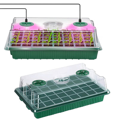 2-Pack: 40 Cell Seed Starting Tray Plant Grow Light with 4 Adjustable Brightness __stock:50 Garden & Patio Low stock refund_fee:1200