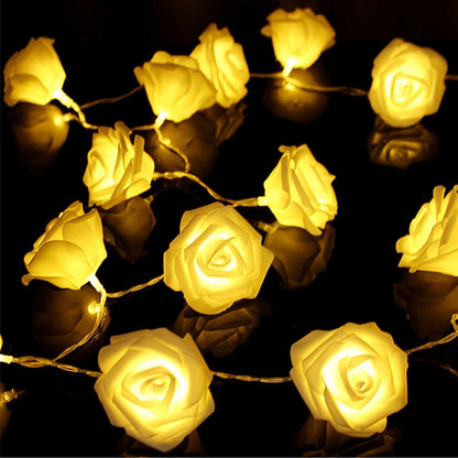 2-Pack: 40 LEDs Rose Flower String Lights __stock:150 refund_fee:800 String & Fairy Lights Warranty