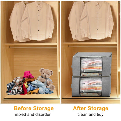 2-Pack: 90L Large Capacity Foldable Closet Organizer __stock:50 Closet & Storage refund_fee:1200