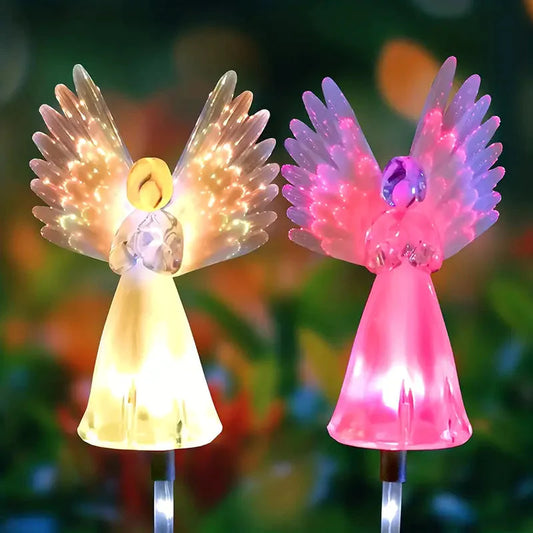 2-Pack: Angel Solar Garden Lights __stock:200 Outdoor Lighting refund_fee:1200 Warranty