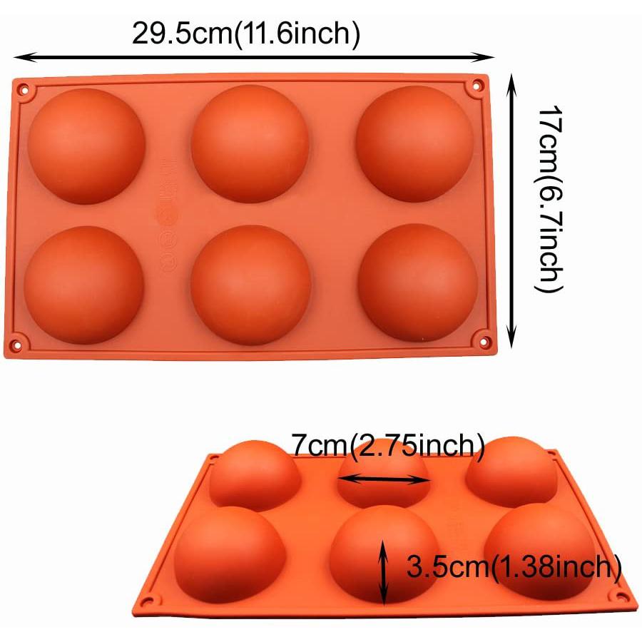 2-Pack: Baker Depot 6-Hole Silicone Mold __stock:200 Kitchen & Dining refund_fee:800