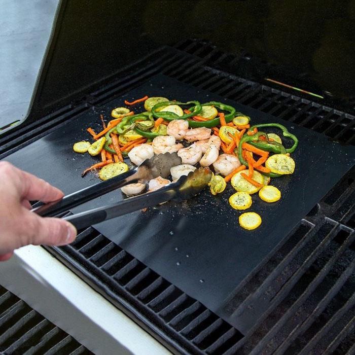 2-Pack: BBQ Reusable Non-Stick Heat-Resistant Grilling Mats __stock:400 Kitchen & Dining refund_fee:800