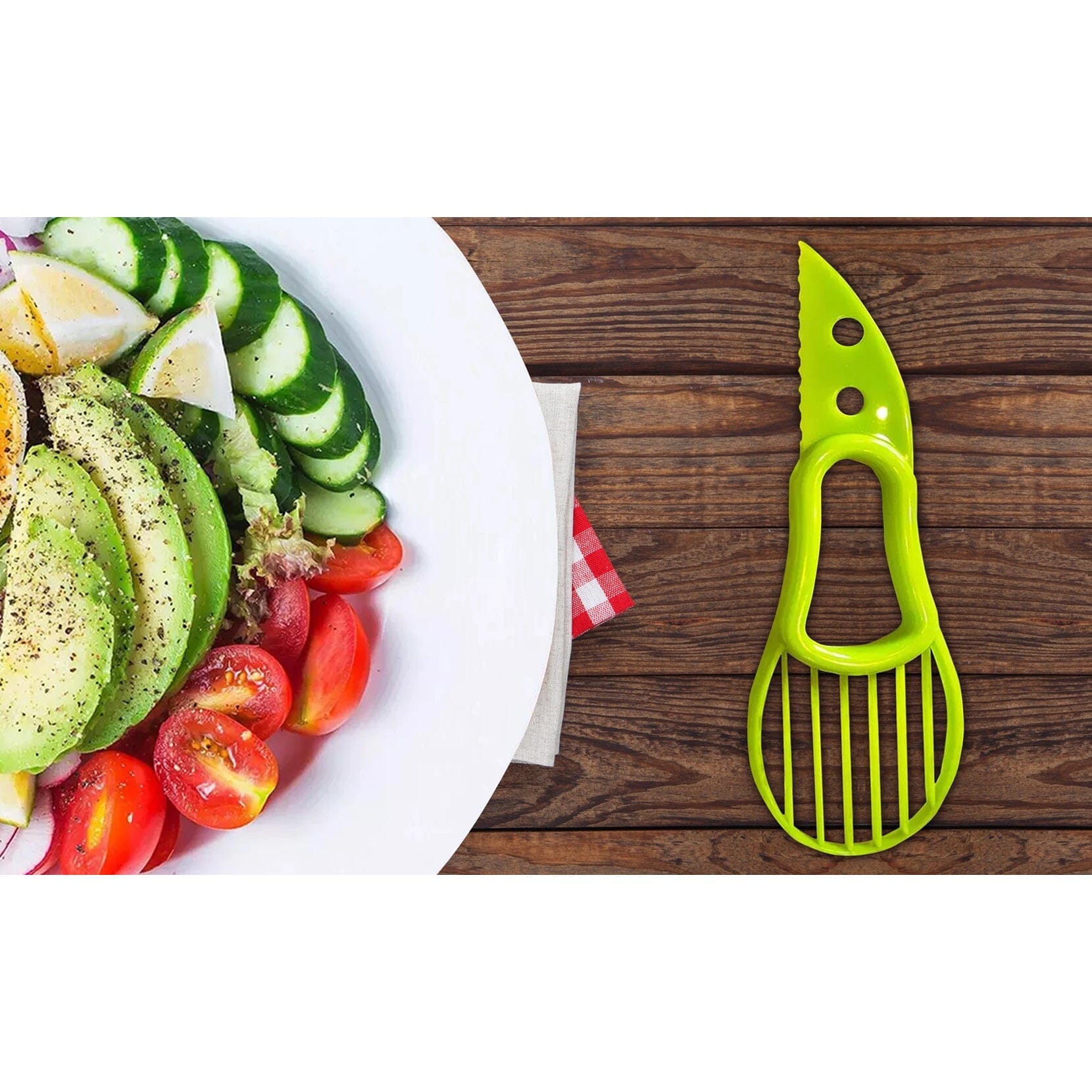 2-Pack: Complete Avocado Slicer Seed Remover Cubber Cutter __stock:250 Kitchen & Dining refund_fee:800