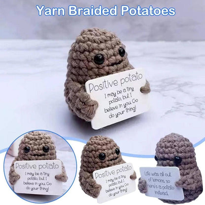 2-Pack: Funny Positive Potato Cute Wool Knitting Doll __stock:200 Furniture and Décor refund_fee:1200