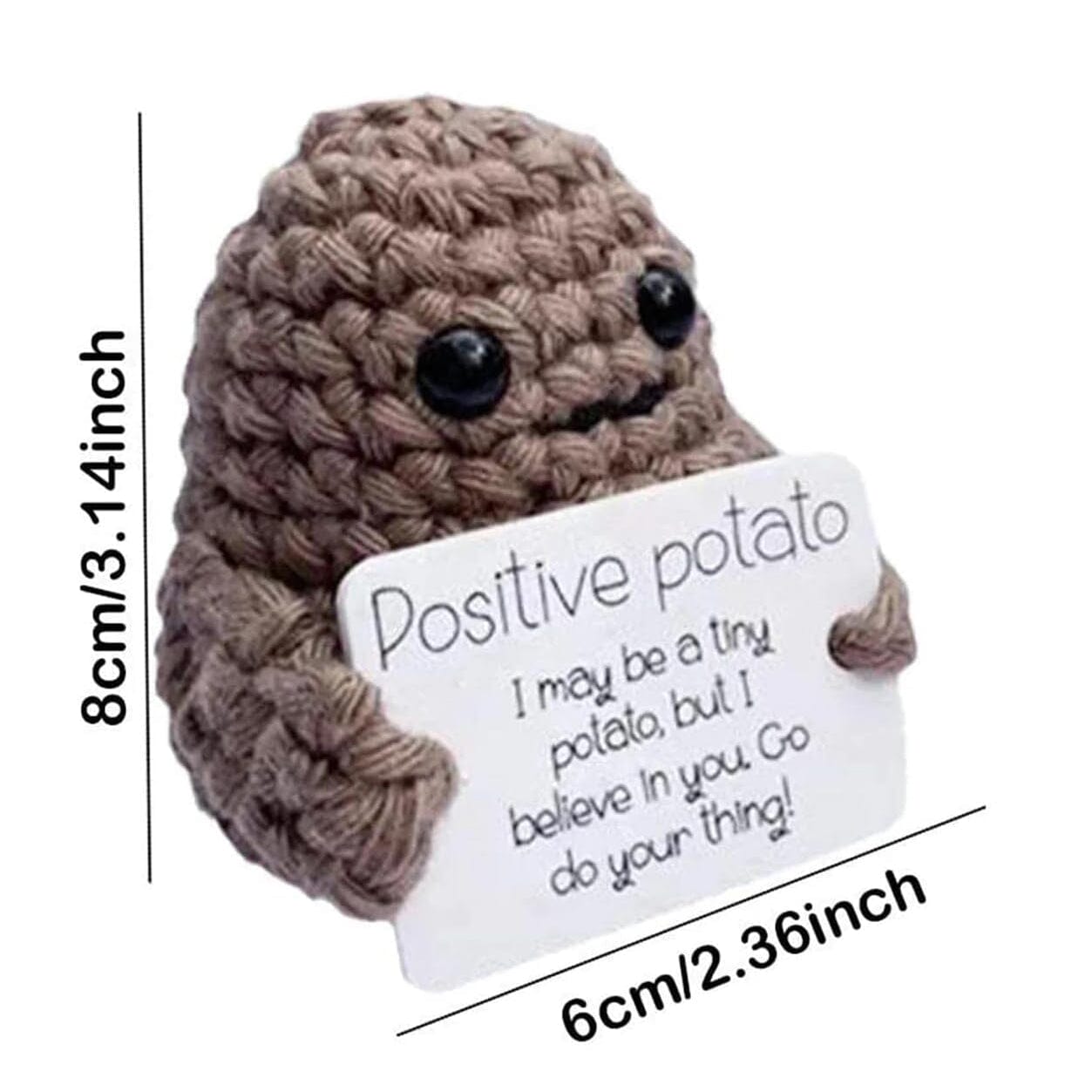 2-Pack: Funny Positive Potato Cute Wool Knitting Doll __stock:200 Furniture and Décor refund_fee:1200