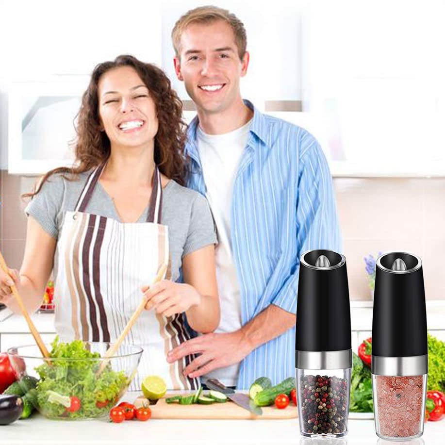 2-Pack: Gravity Electric Salt Pepper Grinder __stock:200 Kitchen & Dining refund_fee:1200