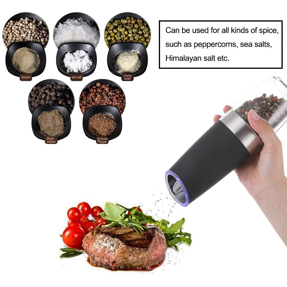 2-Pack: Gravity Electric Salt Pepper Grinder __stock:200 Kitchen & Dining refund_fee:1200