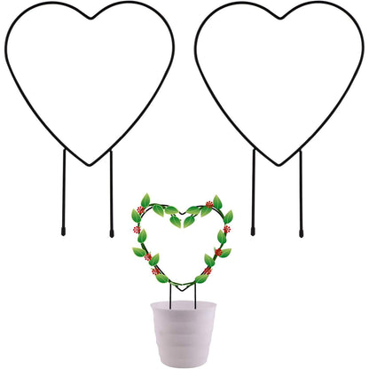 2-Pack: Heart-Shaped Plant Support Stake __stock:200 Garden & Patio refund_fee:800