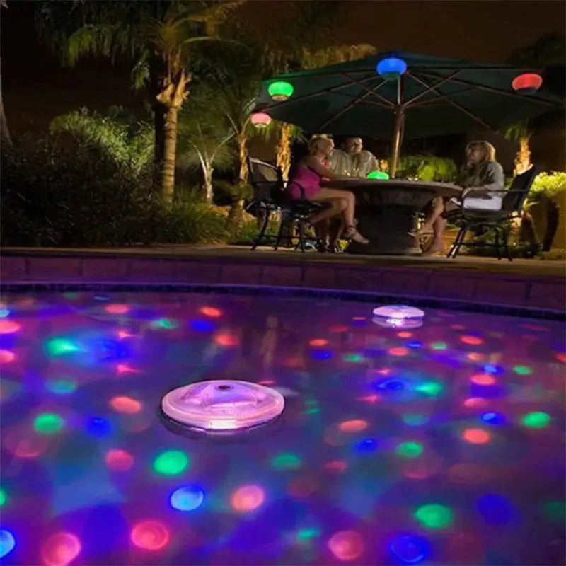 2-Pack: LED Color Changing Floating Pool Lights with 8 Modes Lighting __stock:200 Outdoor Lighting refund_fee:1200 Warranty