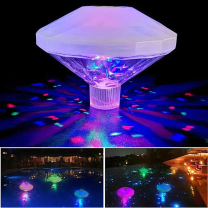 2-Pack: LED Color Changing Floating Pool Lights with 8 Modes Lighting __stock:200 Outdoor Lighting refund_fee:1200 Warranty