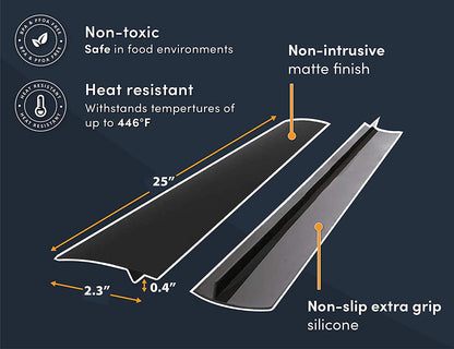 2-Pack: Linda's Silicone Stove Gap Covers __stock:500 Kitchen & Dining refund_fee:800