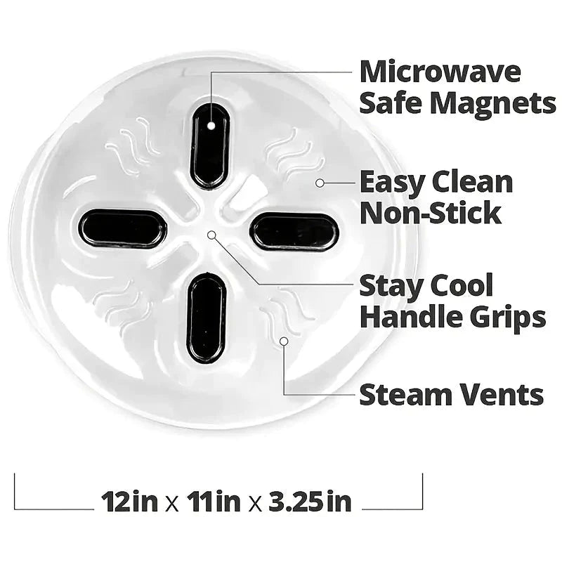 2-Pack: Magnetic Microwave Cover, BPA-Free Anti-Splatter Guard with Steam Vents __stock:200 Kitchen & Dining refund_fee:1200