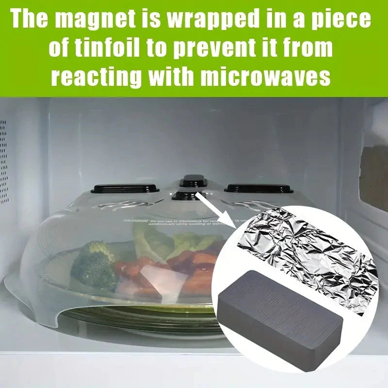 2-Pack: Magnetic Microwave Cover, BPA-Free Anti-Splatter Guard with Steam Vents __stock:200 Kitchen & Dining refund_fee:1200