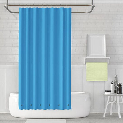 2-Pack: Magnetic Mildew Resistant Solid Vinyl Shower Curtain Liners Blue __stock:1000 Bath refund_fee:800