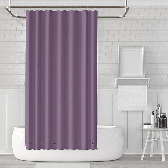 2-Pack: Magnetic Mildew Resistant Solid Vinyl Shower Curtain Liners Purple __stock:1000 Bath refund_fee:800