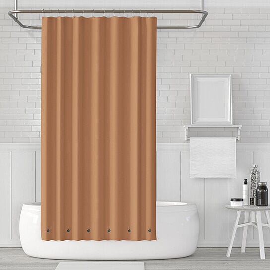 2-Pack: Magnetic Mildew Resistant Solid Vinyl Shower Curtain Liners Taupe __stock:1000 Bath refund_fee:800