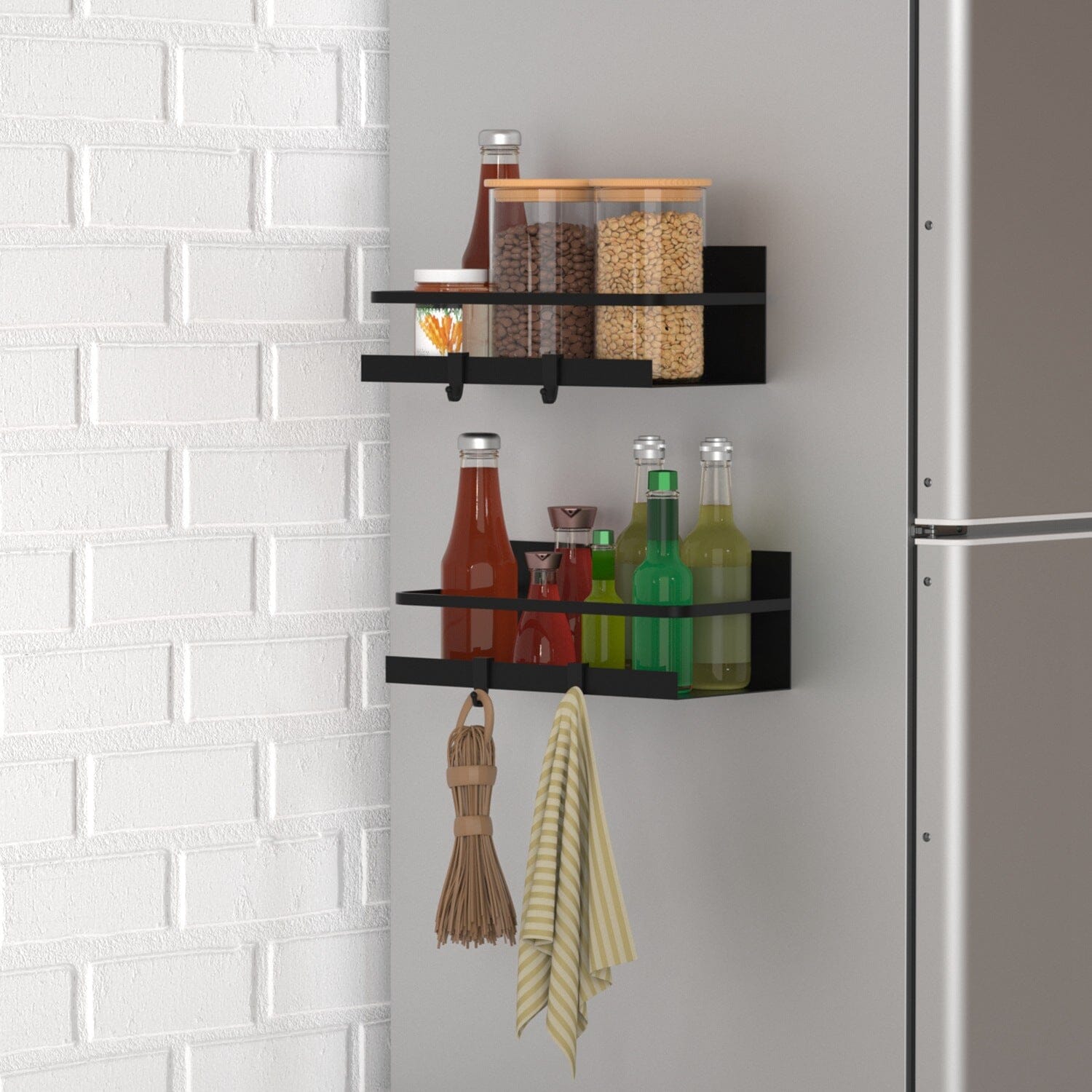 2-Pack: Magnetic Spice Holder Rack Organizer __stock:50 Kitchen & Dining refund_fee:1200