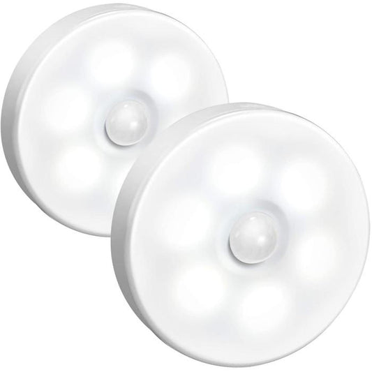 2-Pack Motion Sensor Lights Built-in 700mAh Battery Rechargeable Indoor Lighting refund_fee:800 Warranty