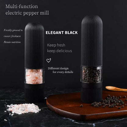 2-Pack: Nuvita Black and White Electric Salt and Pepper Grinder Soft Feel __stock:400 Kitchen & Dining refund_fee:1200