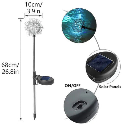 2-Pack: Outdoor Solar Dandelion Lawn Lights __stock:200 Outdoor Lighting refund_fee:1200 Warranty