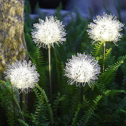 2-Pack: Outdoor Solar Dandelion Lawn Lights White __stock:200 Outdoor Lighting refund_fee:1200 Warranty