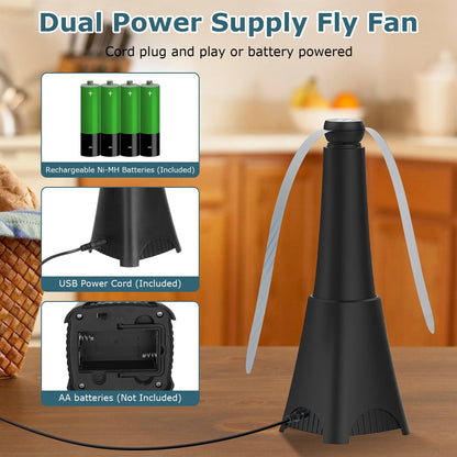 2-Pack: Portable Reflective Fly Repellent Fan Rechargeable Battery Powered __stock:50 Pest Control refund_fee:1200 Warranty