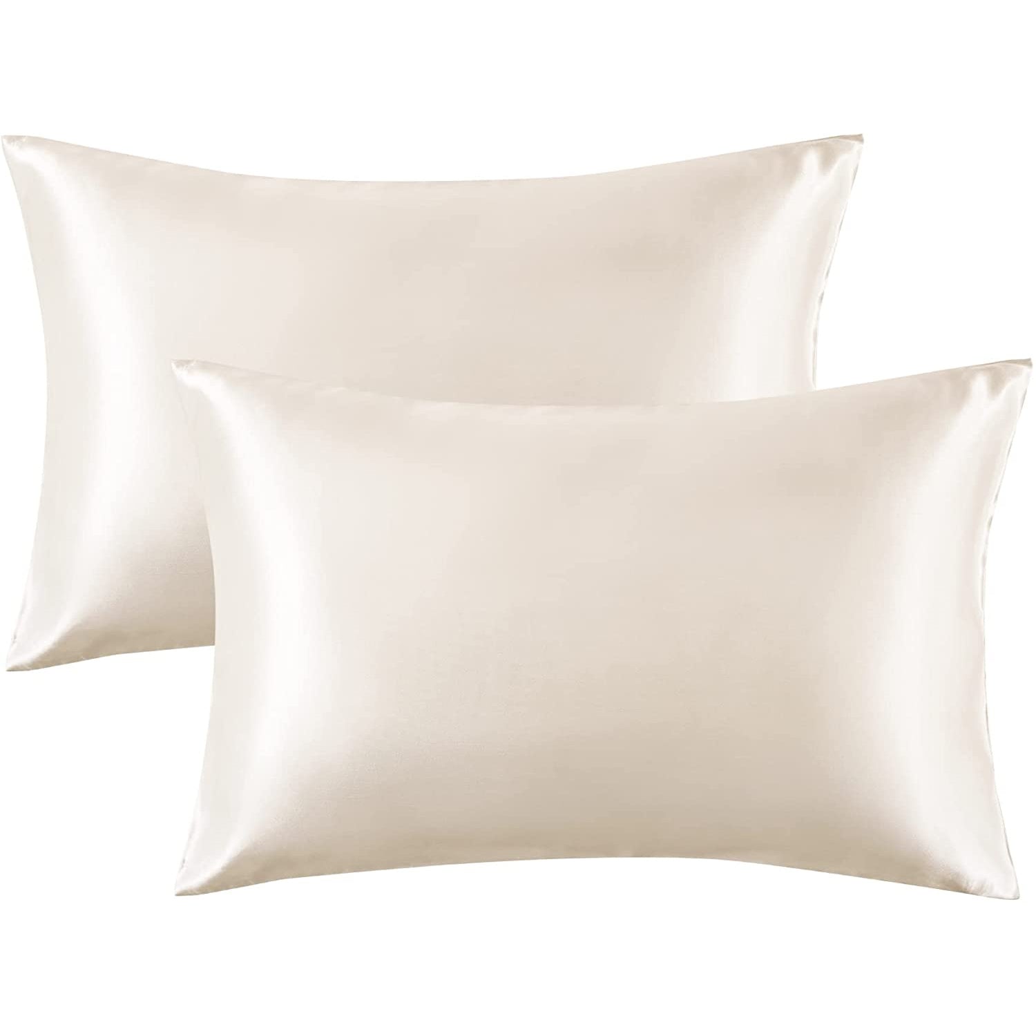 2-Pack: Satin Pillowcases with Envelope Closure Beige __label2:BOGO 30% OFF __stock:200 Bedding refund_fee:800