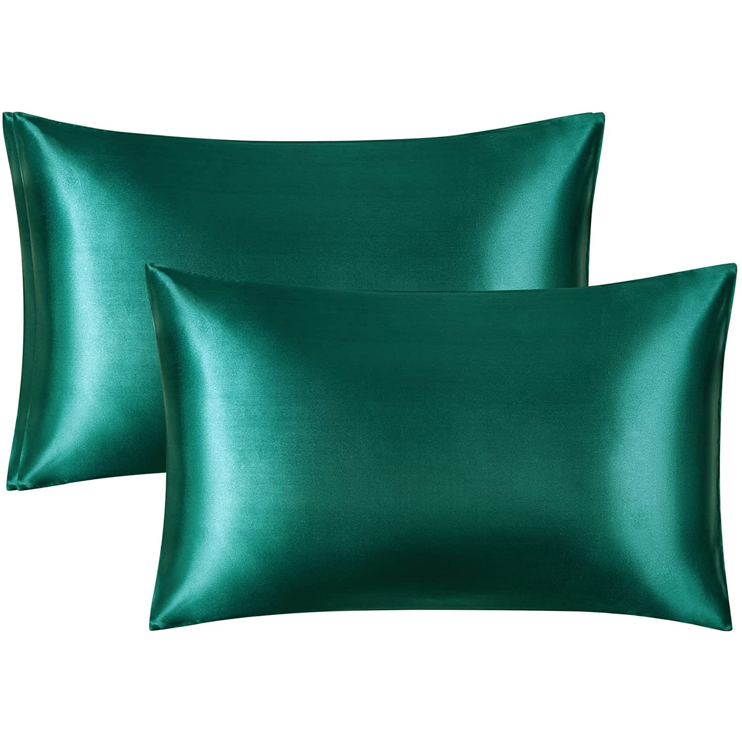 2-Pack: Satin Pillowcases with Envelope Closure Dark Green __label2:BOGO 30% OFF __stock:200 Bedding refund_fee:800