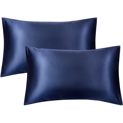 2-Pack: Satin Pillowcases with Envelope Closure Navy __label2:BOGO 30% OFF __stock:200 Bedding refund_fee:800