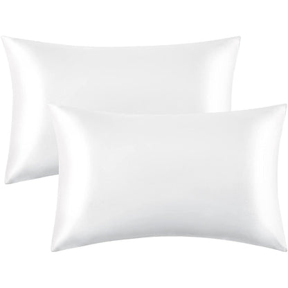 2-Pack: Satin Pillowcases with Envelope Closure White __label2:BOGO 30% OFF __stock:200 Bedding refund_fee:800