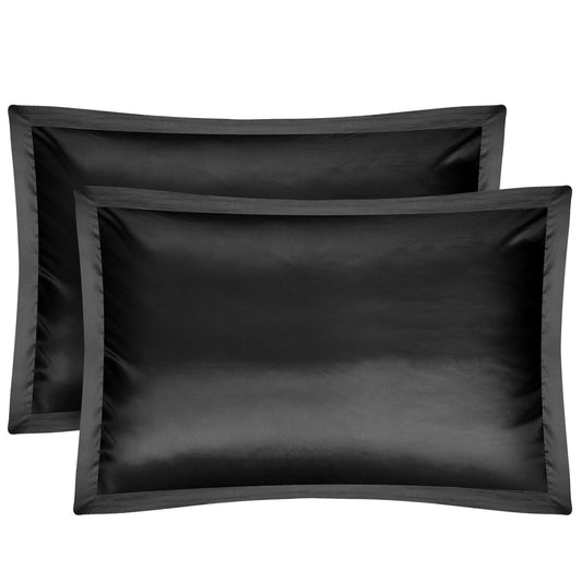 2-Pack: Soft Silky Satin Pillow Case Black __label2:BOGO 30% OFF __stock:50 Bedding Low stock refund_fee:1200