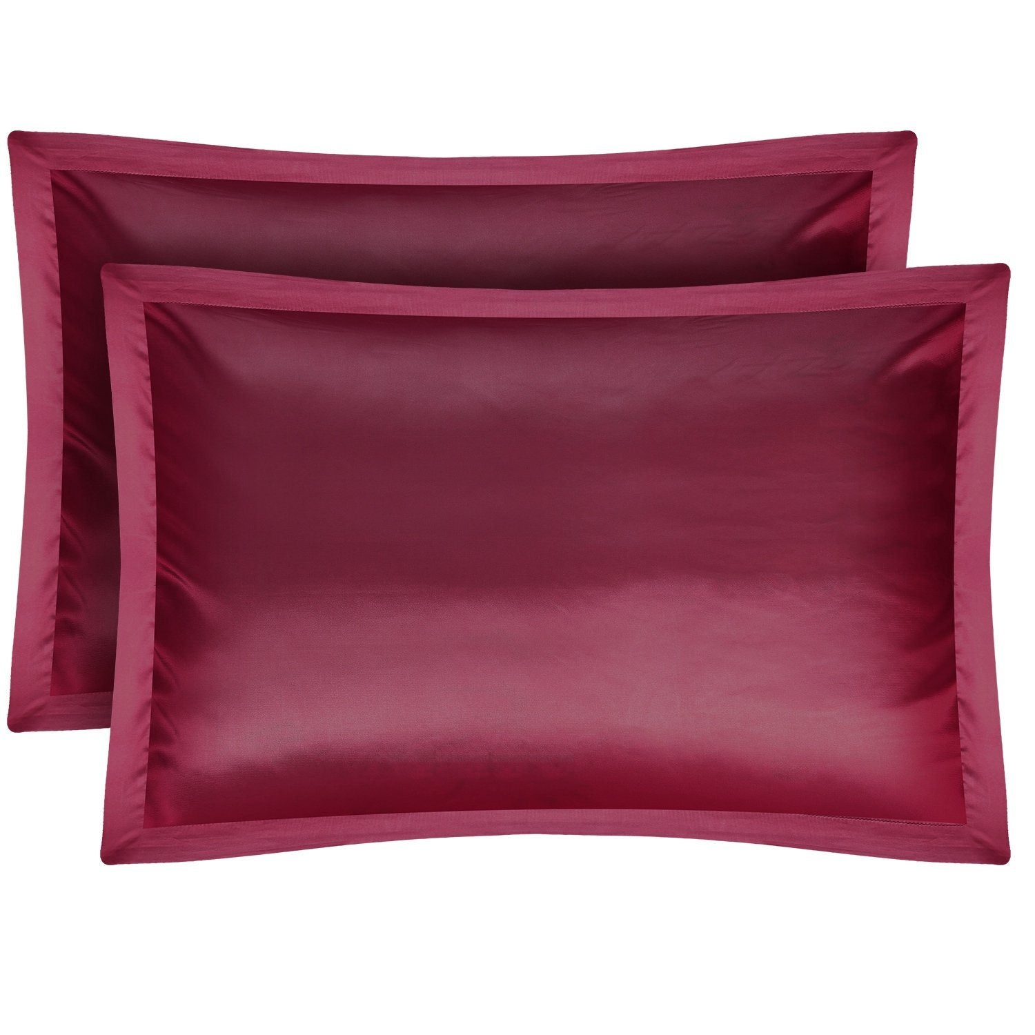 2-Pack: Soft Silky Satin Pillow Case Burgundy __label2:BOGO 30% OFF __stock:50 Bedding Low stock refund_fee:1200