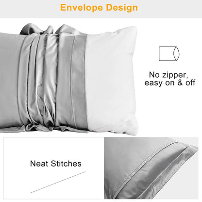 2-Pack: Soft Silky Satin Pillow Case __label2:BOGO 30% OFF __stock:50 Bedding Low stock refund_fee:1200