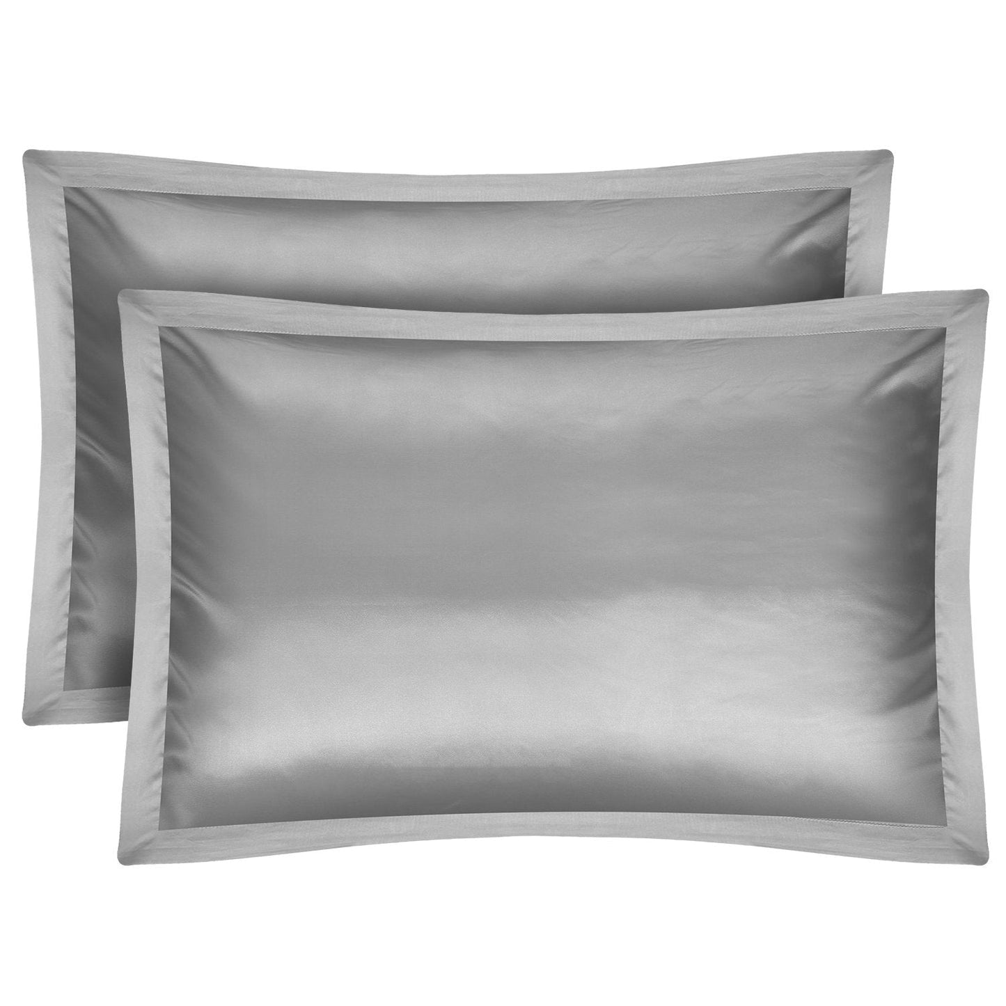 2-Pack: Soft Silky Satin Pillow Case Silver __label2:BOGO 30% OFF __stock:50 Bedding Low stock refund_fee:1200