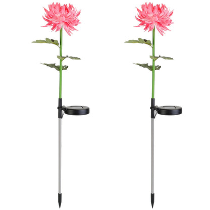 2-Pack: Solar LED Chrysanthemum Lights __stock:50 Low stock Outdoor Lighting refund_fee:1200 show-color-swatches Warranty