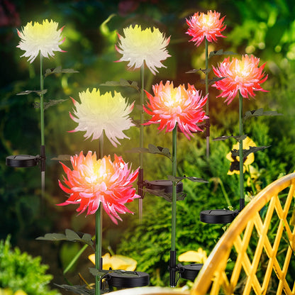 2-Pack: Solar LED Chrysanthemum Lights __stock:50 Low stock Outdoor Lighting refund_fee:1200 show-color-swatches Warranty