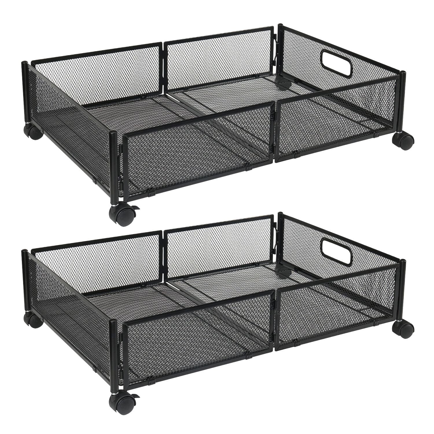 2-Pack: Under Bed Storage Container Foldable Rolling Storage Bin __stock:50 Closet & Storage Low stock refund_fee:2200