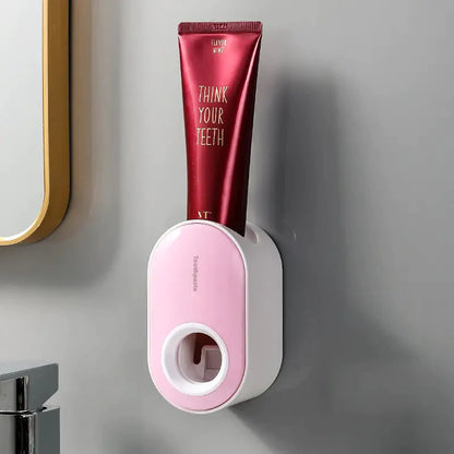 2-Pack: Wall-Mounted Automatic Toothpaste Dispenser Pink __stock:200 Bath refund_fee:800 show-color-swatches