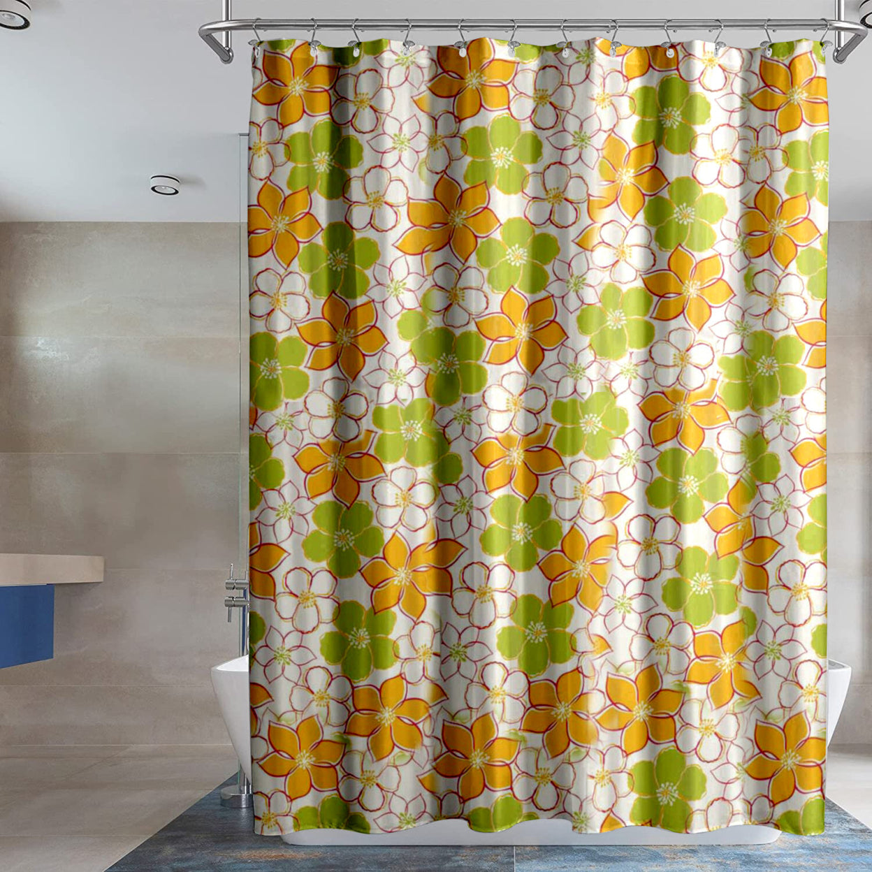 2-Pack: Water-Proof Printed Peva Shower Curtain __stock:1000 Bath refund_fee:800