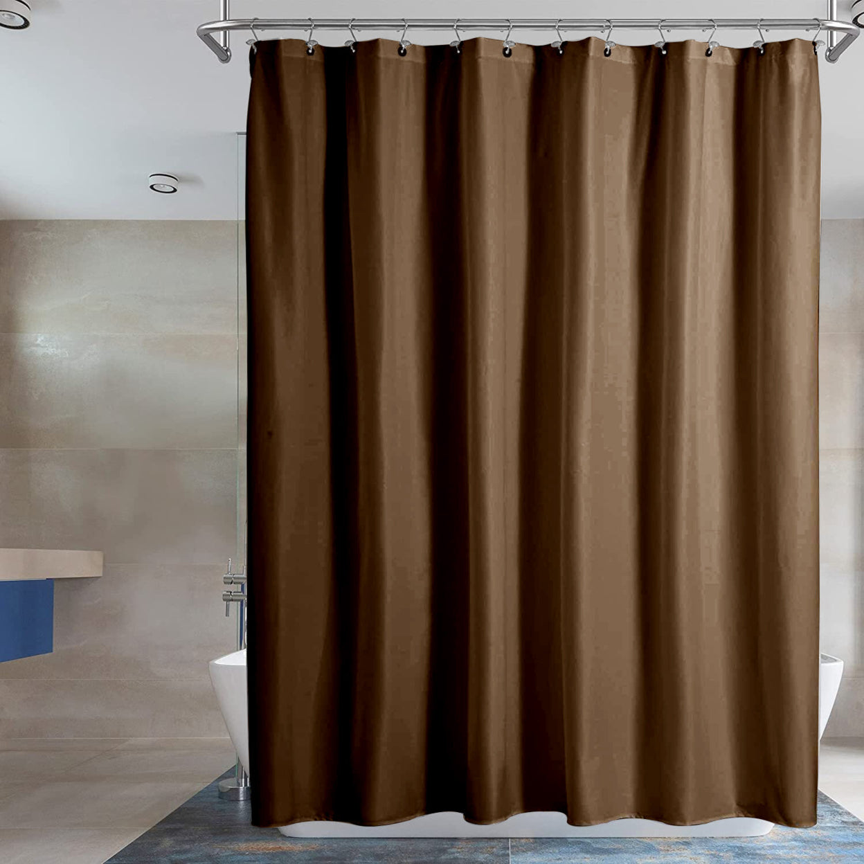 2-Pack: Water-Proof Printed Peva Shower Curtain Solid __stock:1000 Bath refund_fee:800