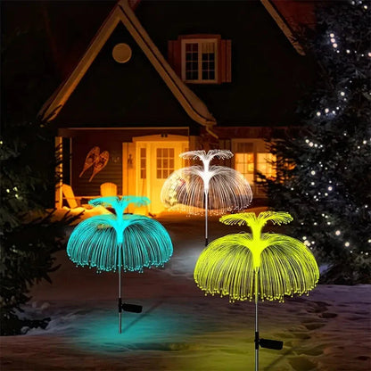 2-Pack: Waterproof Solar Jellyfish Fiber Optic Light __stock:200 Outdoor Lighting refund_fee:1200 Warranty