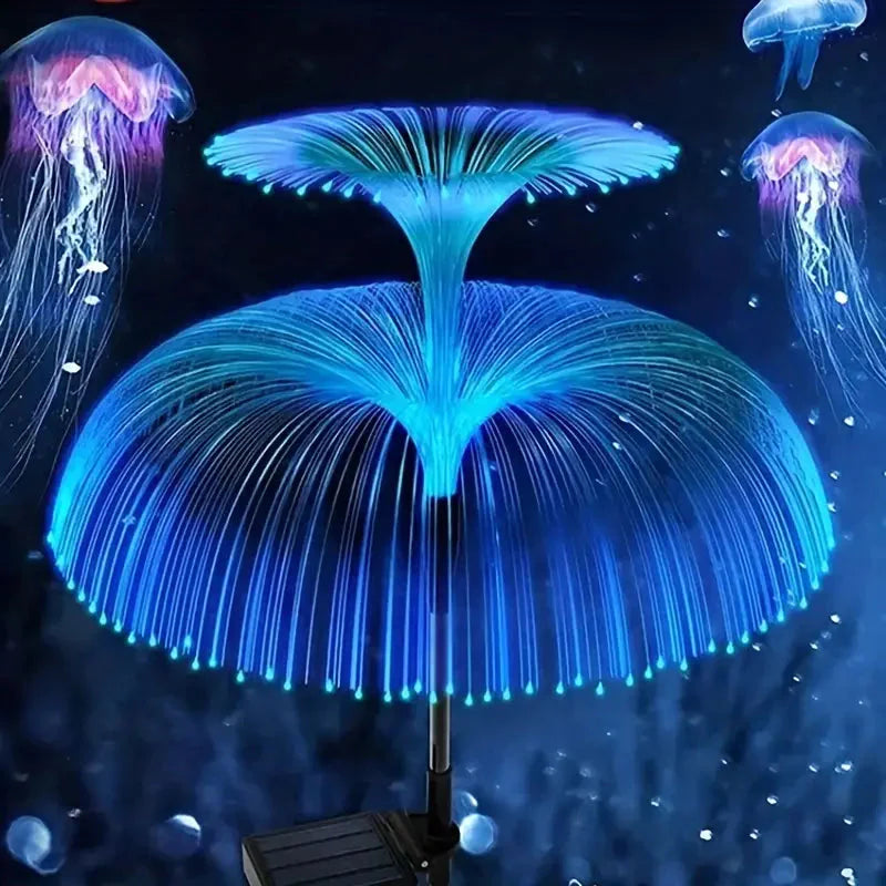 2-Pack: Waterproof Solar Jellyfish Fiber Optic Light __stock:200 Outdoor Lighting refund_fee:1200 Warranty