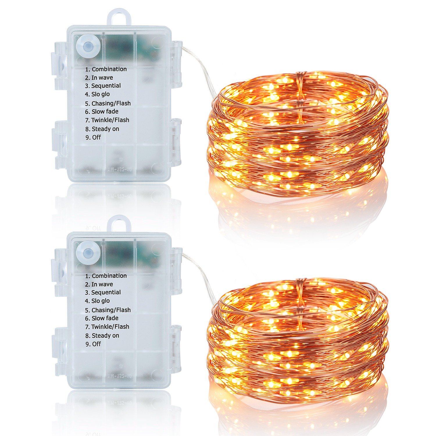 2-Piece: 100LED Beads String Lights Low stock refund_fee:1200 String & Fairy Lights Warranty