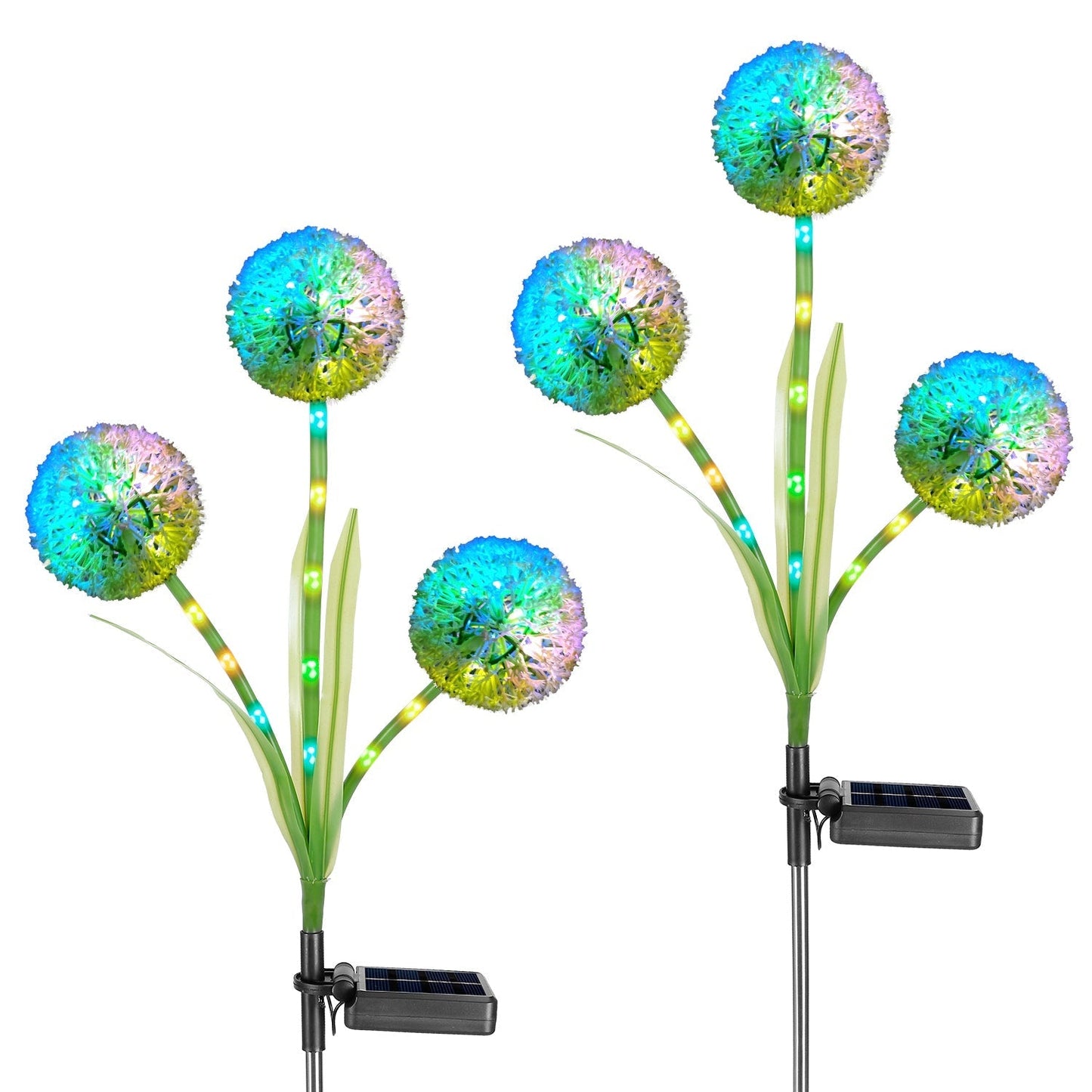 2-Piece: 36 LED Dandelion Solar Lights __stock:50 Low stock Outdoor Lighting refund_fee:1200 Warranty