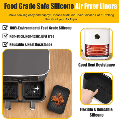 2-Piece: Air Fryer Silicone Pot __stock:200 Kitchen & Dining refund_fee:800