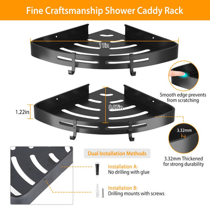 2-Piece: Corner Shower Caddy Shelf __stock:100 Bath refund_fee:1200