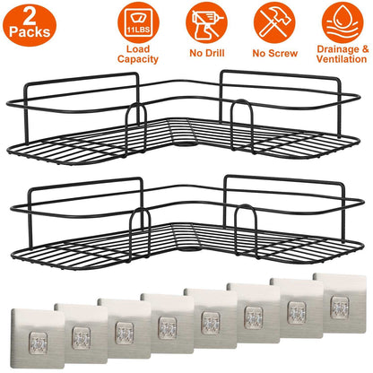 2-Piece: Corner Shower Caddy Shelves Bath refund_fee:1200